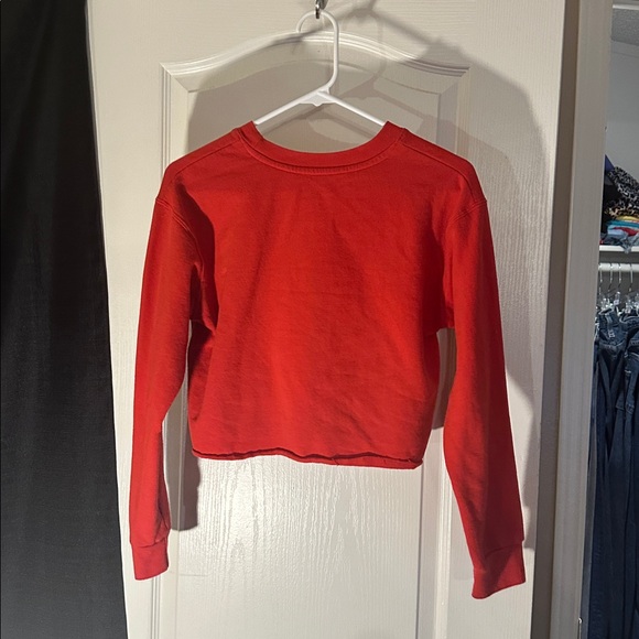 DISNEY Vibrant Red Cropped Sweatshirt - Picture 2 of 2